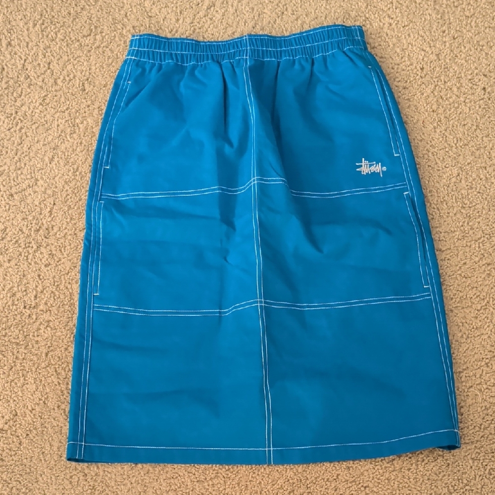 NWT Stussy Blue Cargo Midi Skirt Size S